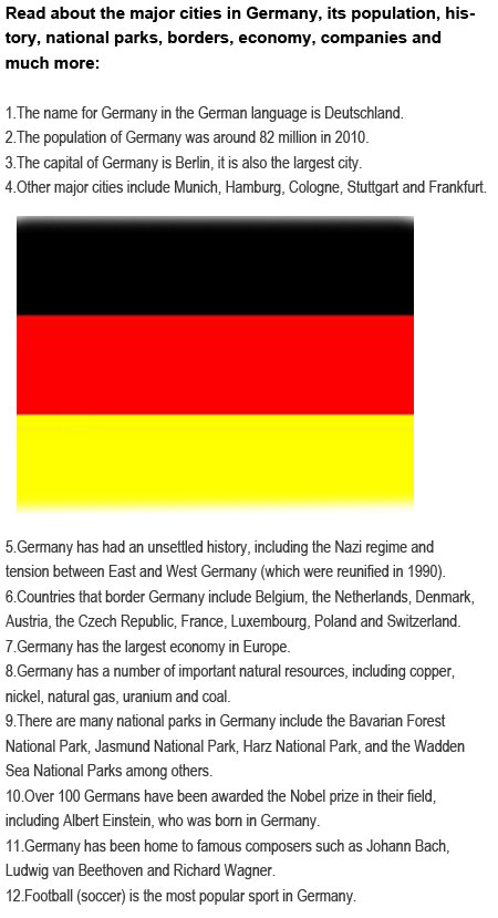 Fun facts about Germany for kids
