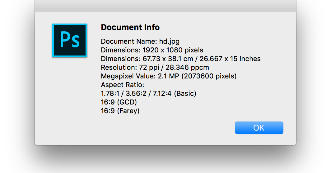 Prepression Document Info Aspect Ratio Value Script