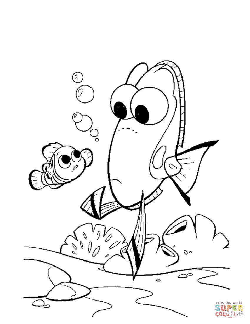 Dory From Finding Nemo Coloring Pages Coloring Pages