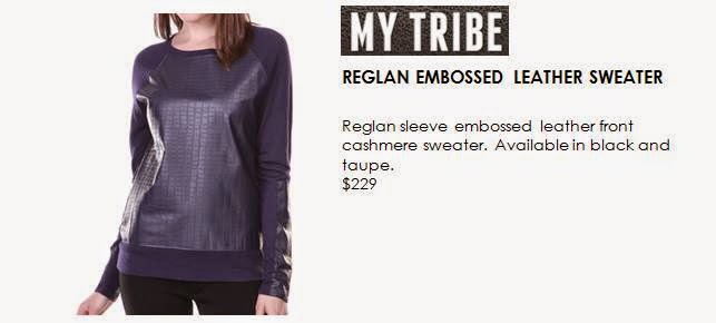 Reglan Embossed Leather Sweater
