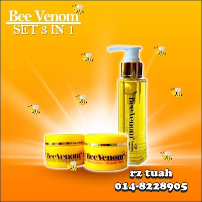 set kombo bee venom cleanser moisturiser sunblock