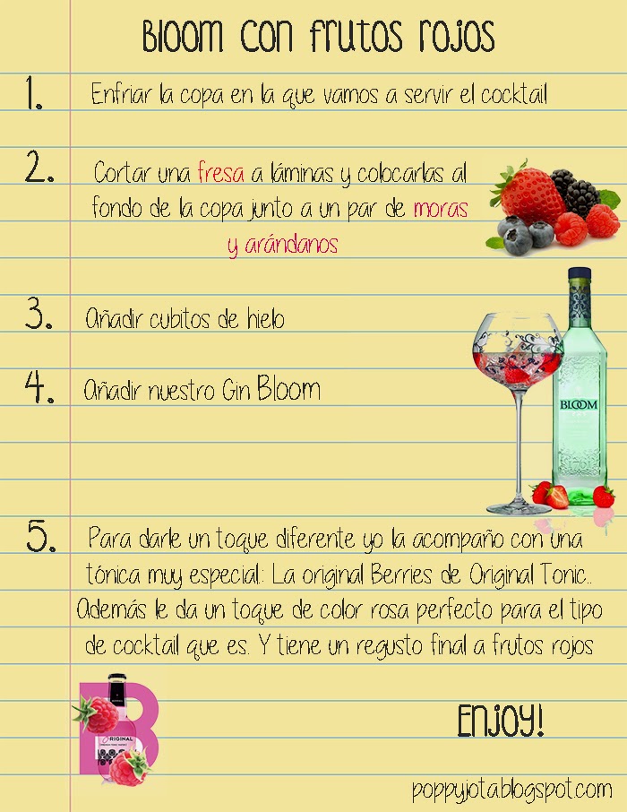 Bloom Gin con frutos rojos