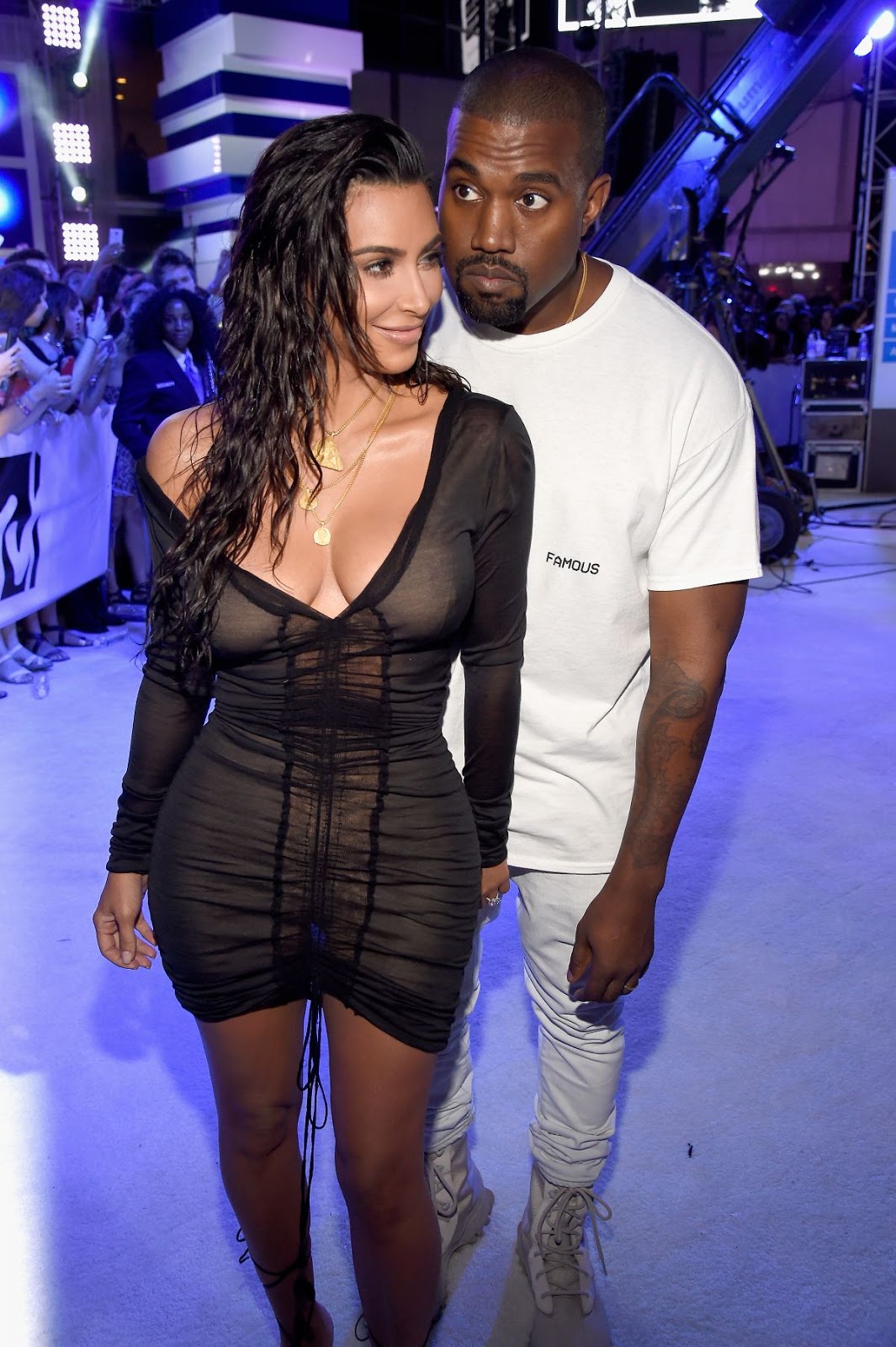 Kim Kardashian Stuns In Completely Sheer Dress At 2016 Mtv