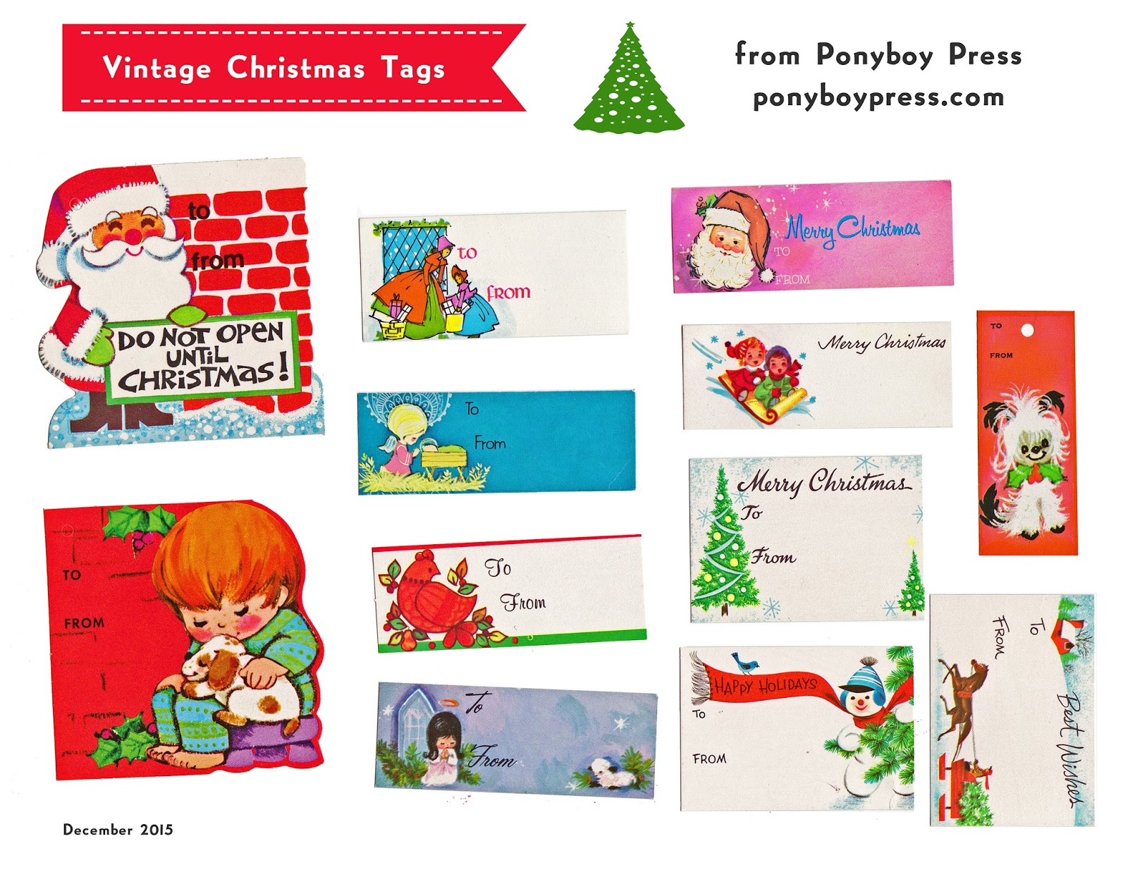 Ponyboy Press - zine maker, design lover, dedicated homebody: Vintage  Christmas Gift Tags Free Printable