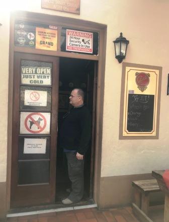Dullstroom Inn door with customer