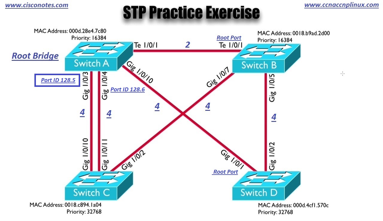 STP Practice Exercise Best Cisco CCNA CCNP and Linux/CentOS PDF Notes