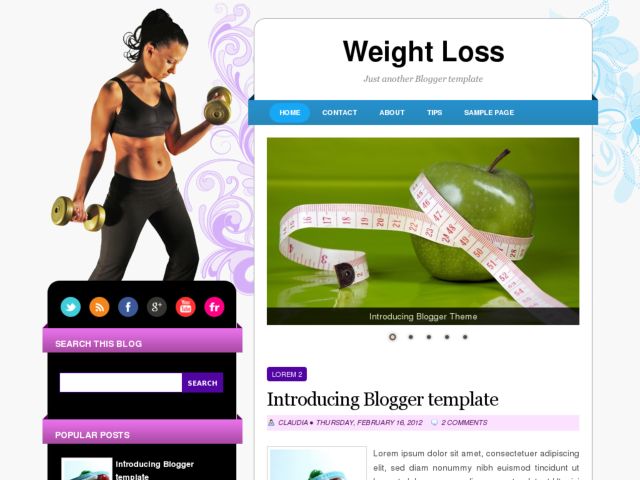 Weight Loss Blogger Template