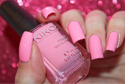 Swatch of the nail polish "506 - Venus Pink" from Kiko