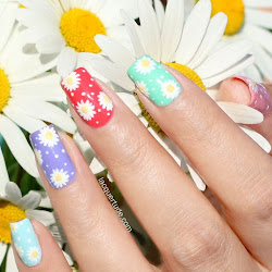 daisy flower nail designs 1