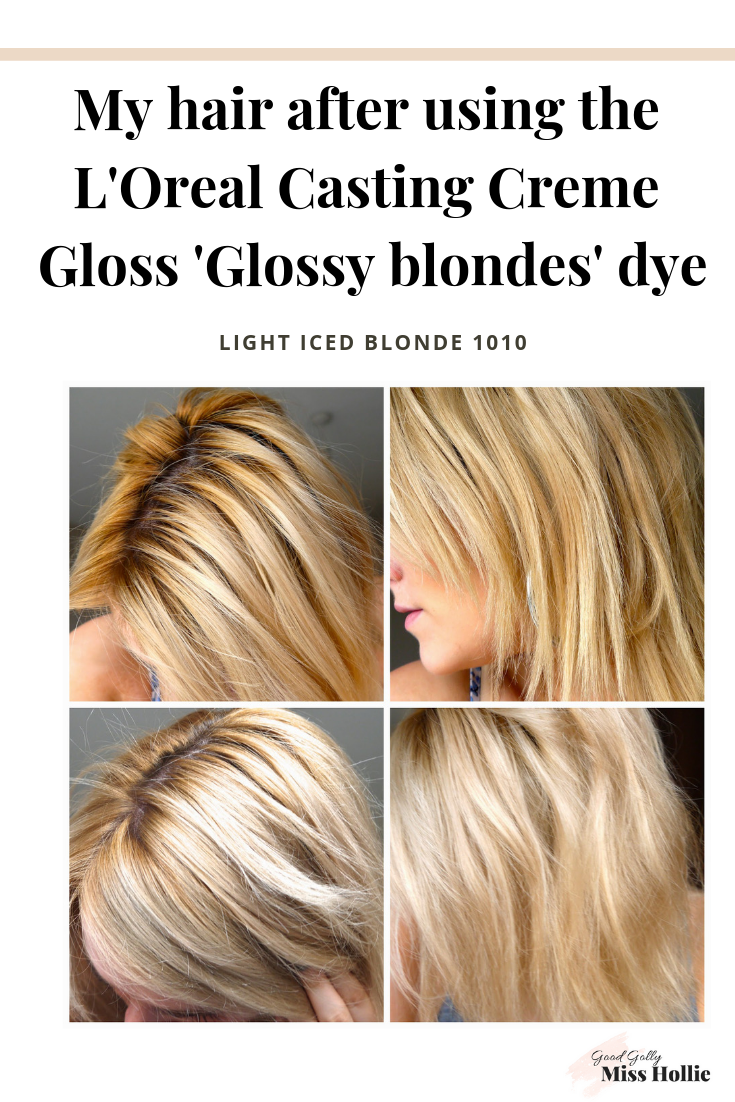 My hair after using the L'Oreal Casting Creme Gloss 'Glossy blondes