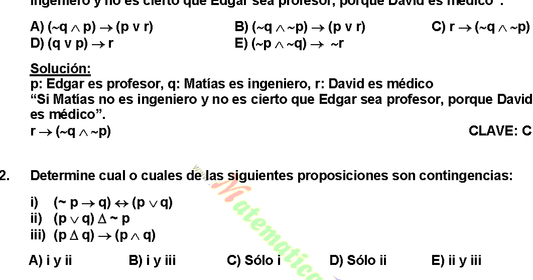 Logica Proposicional Ejercicios Resueltos De Nivel Preuniversitario Pdf