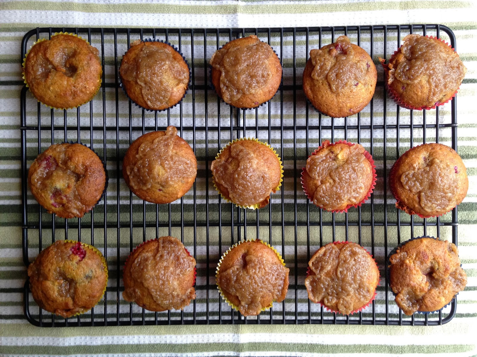 My Retro Kitchen Raspberry Almond Brown Sugar Muffins
