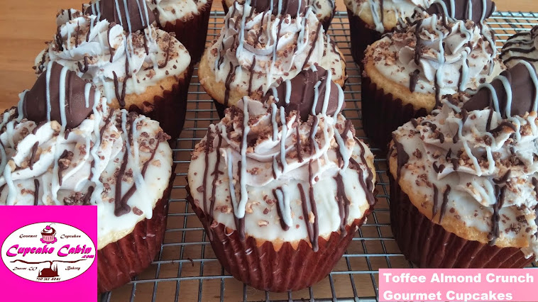 Toffee Almond Crunch Cupcakes