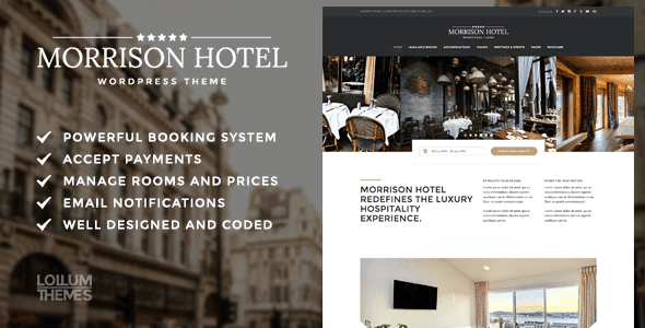 Free Download Morrison Hotel - Hotel Booking WP Theme Free Download Morrison Hotel - Hotel Booking WP Theme