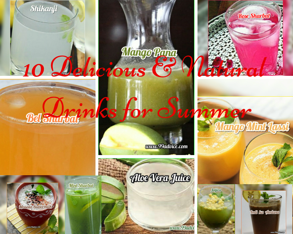 10 Delicious & Natural Drinks for Summers 99Advice