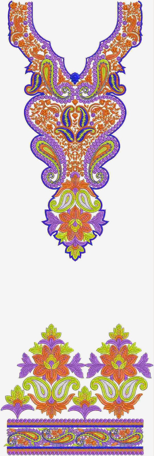 Top class machine embroidery Kurti Top klas masjien borduurwerk Kurti