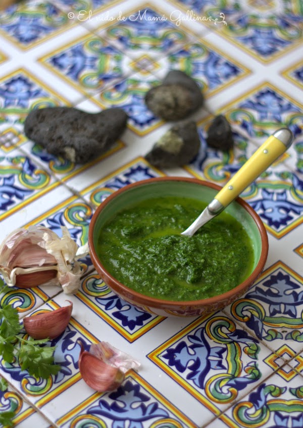 mojo verde de cilantro