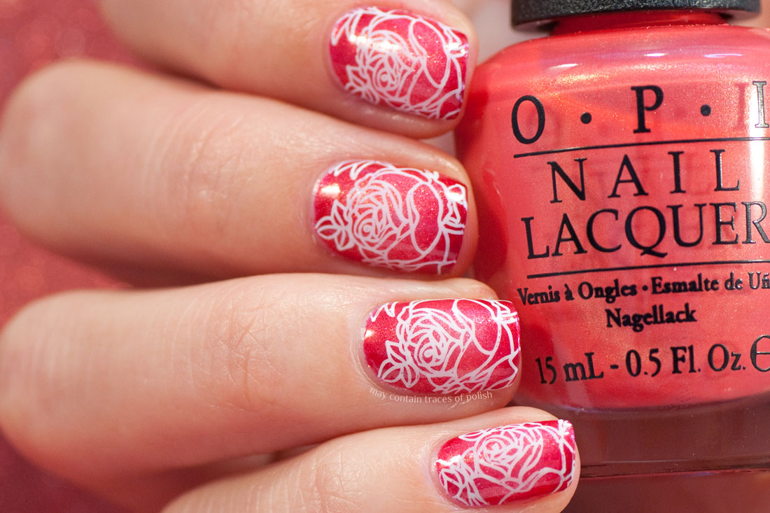 31 Day Challenge: Day 10, Radial Gradient Nail Art Red Rose
