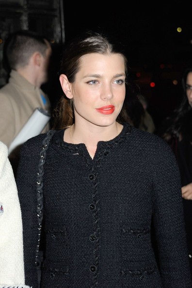 Charlotte Casiraghi attend the 'Chanel The Little Black Jacket' exhibition launch at the Grand Palais in Paris