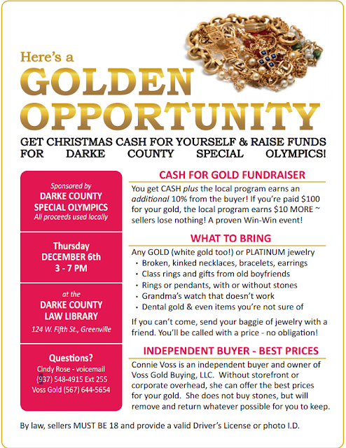 DarkeJournal.com: Cash for Gold Fundraiser for Darke County Special DarkeJournal.com: Cash for Gold Fundraiser for Darke County Special