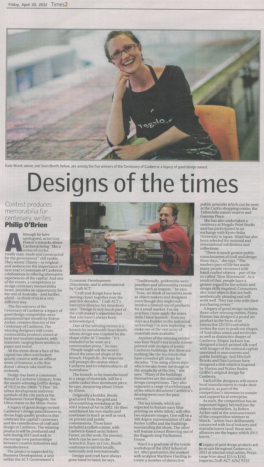 Kate Ward Design Of The Times Article