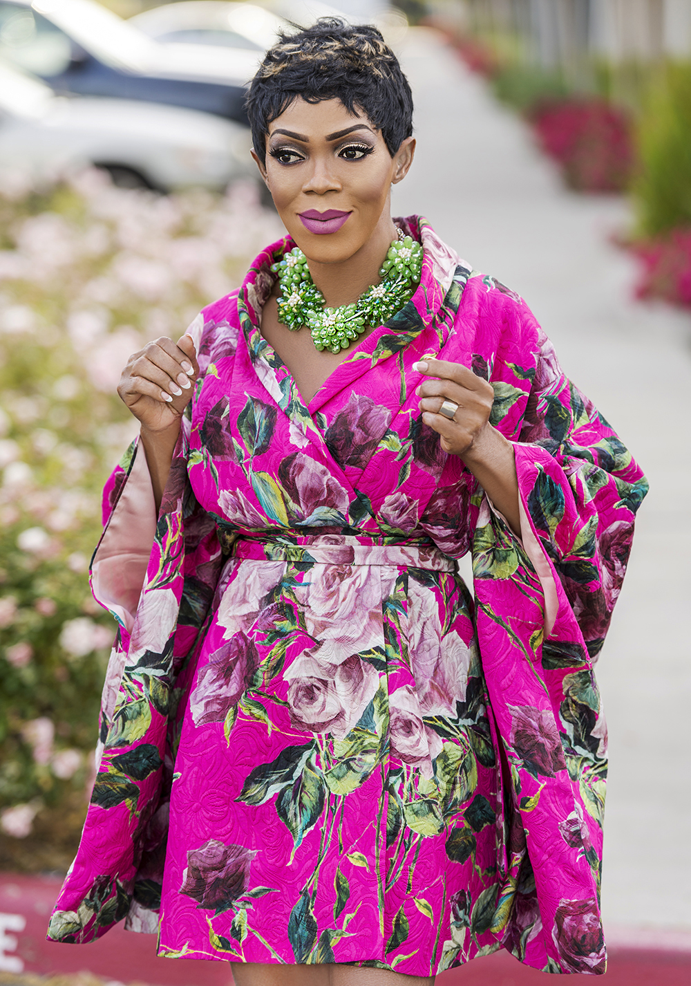 Kimono Dress and Diamond Dimples | Fashionably Idu