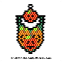 Click to view the Pumpkin Patch Halloween brick stitch bead pattern charts.