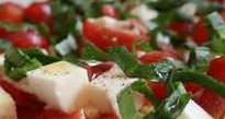 TOMATO MOZZARELLA SALAD WITH BASIL