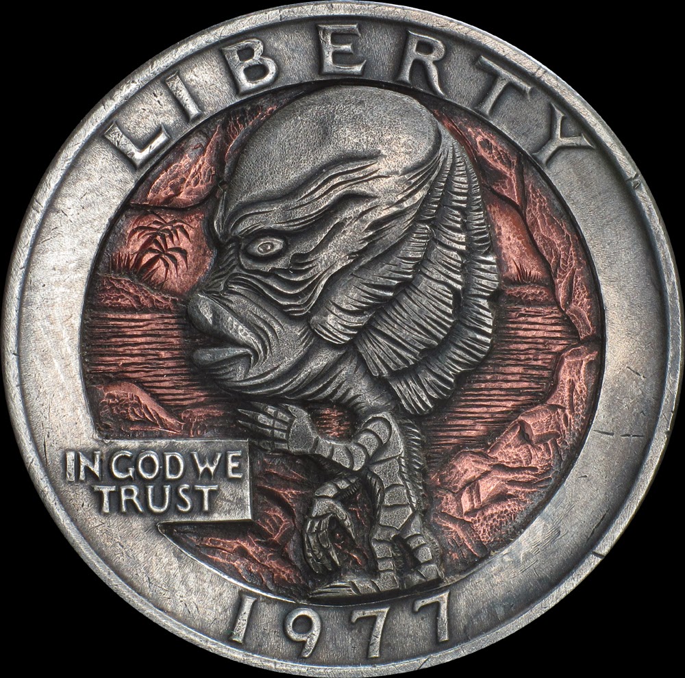 13-Creature-From-The-Black-Lagoon-Paolo-Curio-aka-MrThe-Hobo-Nickels-Skull-Coins-&-Other-Sculptures-www-designstack-co