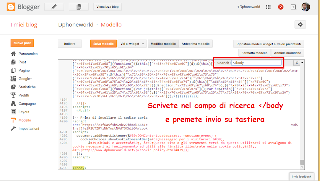 Guida cookie law blogger blogspot - Come inserire popup con avviso sui cookie