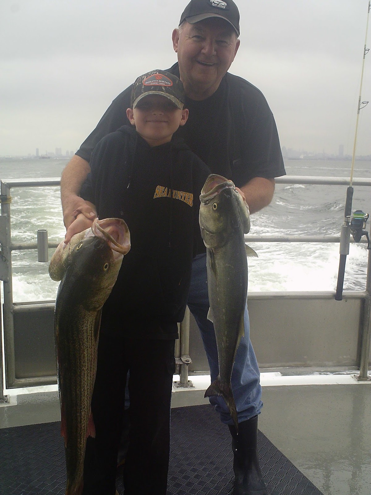 Jersey Shore Fishing Stripers active in the Hudson
