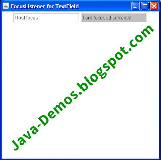 Using FocusListener on AWT TextField
