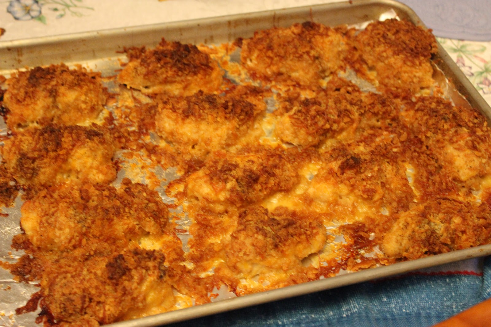 Sweet Tea and Cornbread Cheesy Ritz Cracker Chicken!