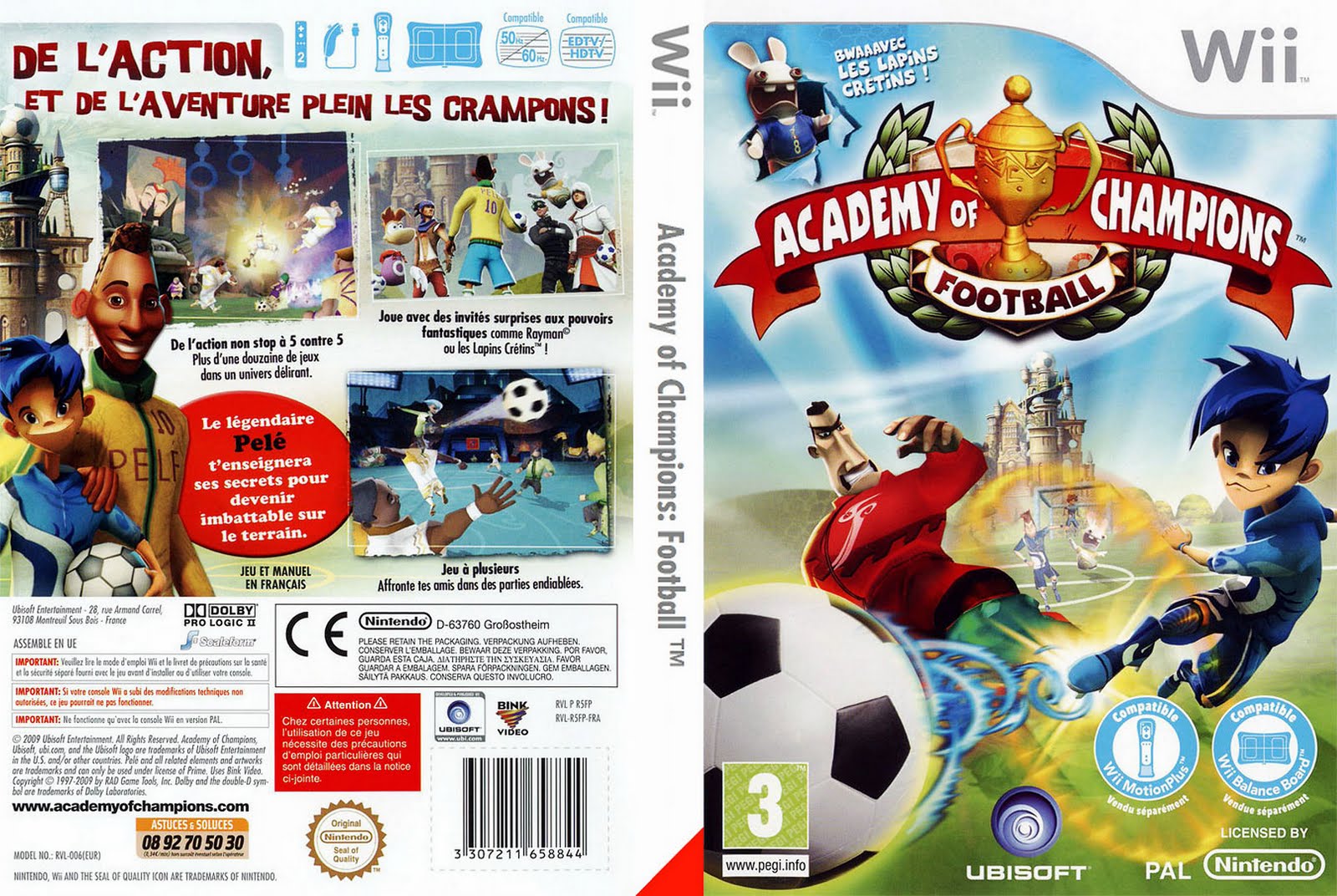 Caratula de Academy Of Champions Football Wii (DVD) Super Caratulas