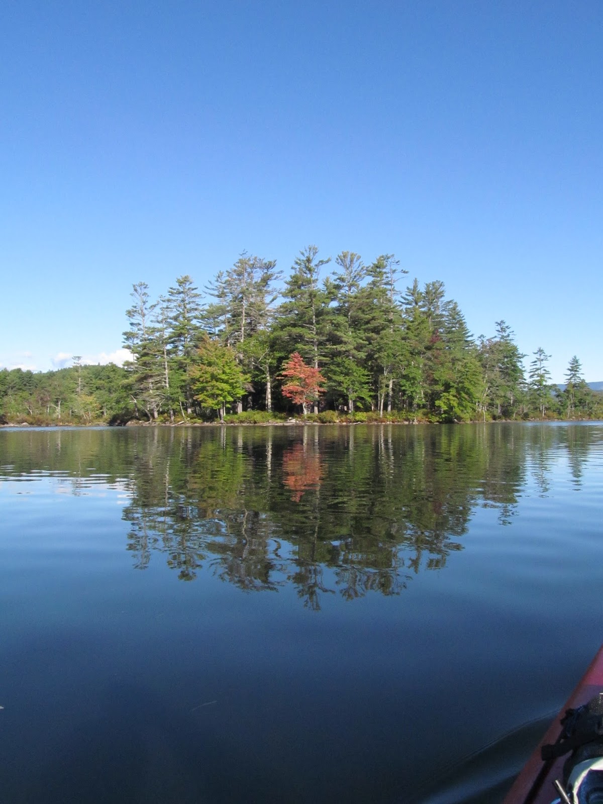 Recreational Kayaking in Maine Kezar Lake (Lower Basin), Lovell, ME