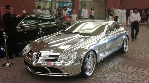 Pure White Gold Mercedes Benz