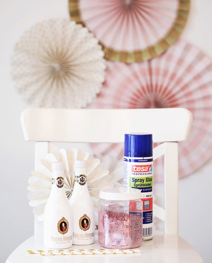 Bridal Shower Diy Rosa Glitzer Sektflaschen Fashion Kitchen Bloglovin