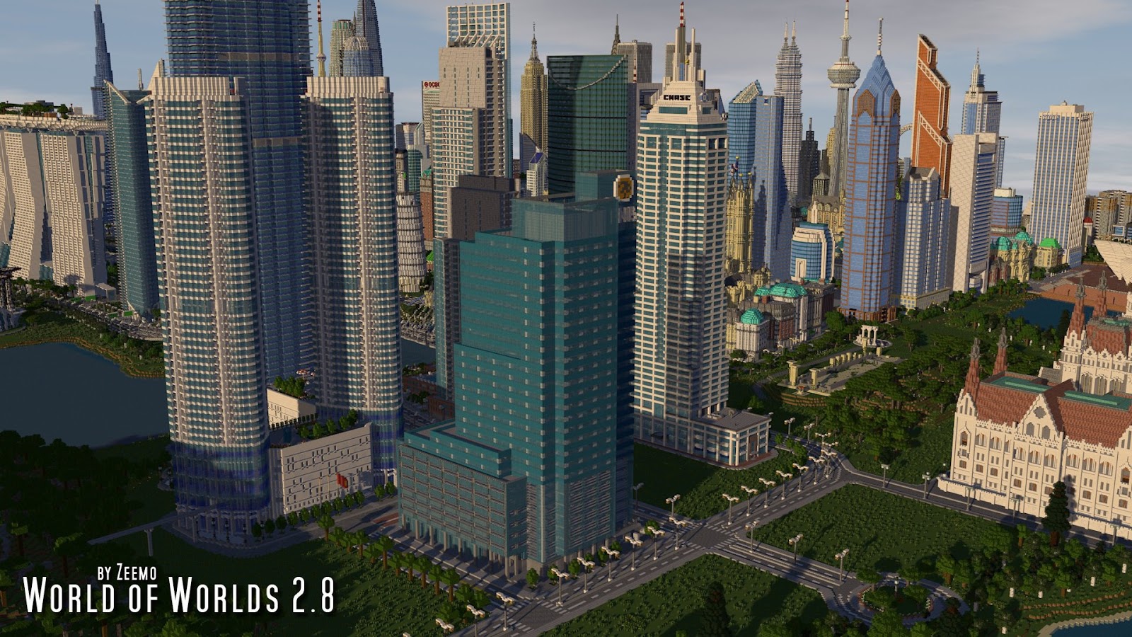 кнр шанхай. лос анджелес даунтаун. включи город больших 1. штаты америки чикаго. сим сити билдинг.