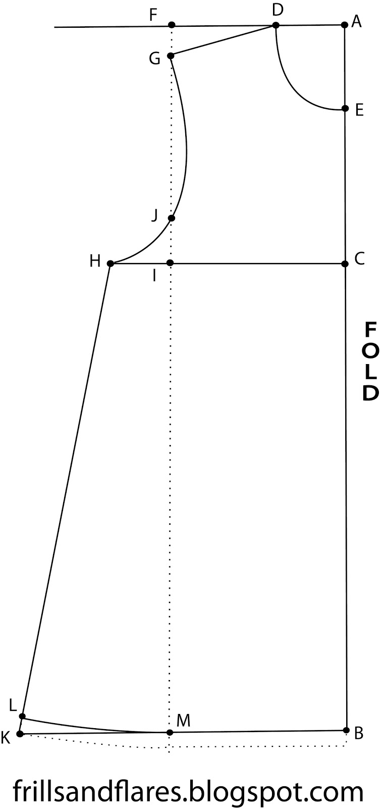 Frills and Flares: A-Line Dress Pattern Draft