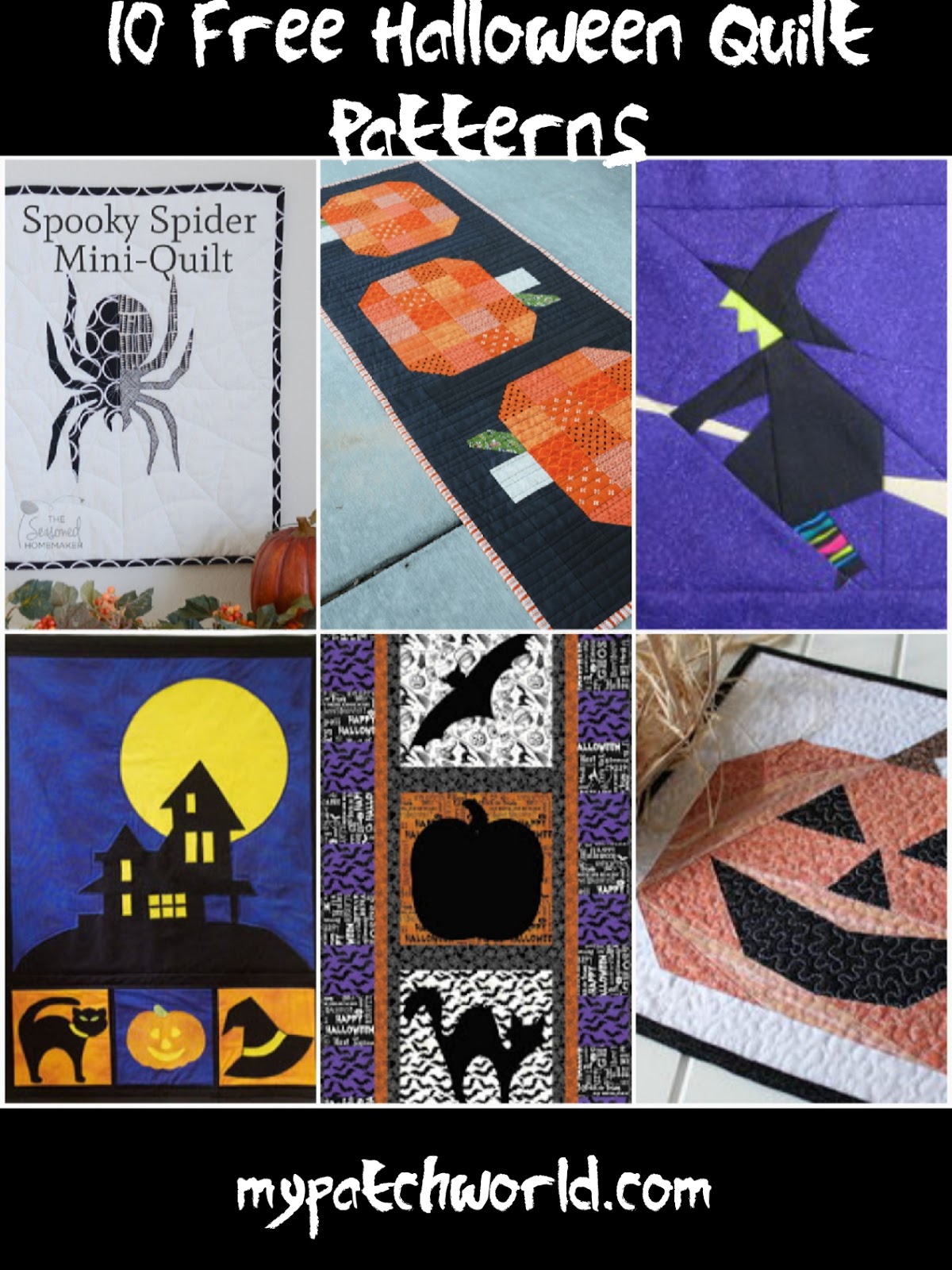 10 free halloween quilt patterns | All about patchwork and quilting