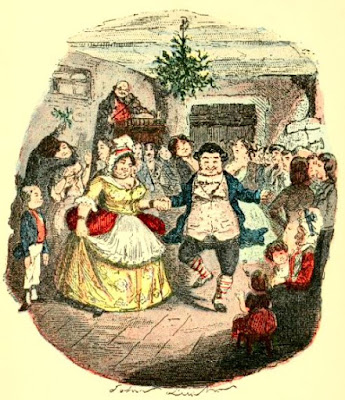 Mr Fezziwig's Ball by John Leech from A Christmas Carol  by Charles Dickens (1920 reprint of original 1843 edition)