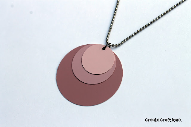 Ombre Paint Chip Necklace via createcraftlove.com #jewelry #paintchips