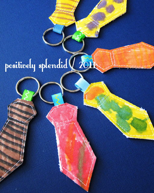 Necktie Key Ring Tutorial - Positively Splendid {Crafts, Sewing ...