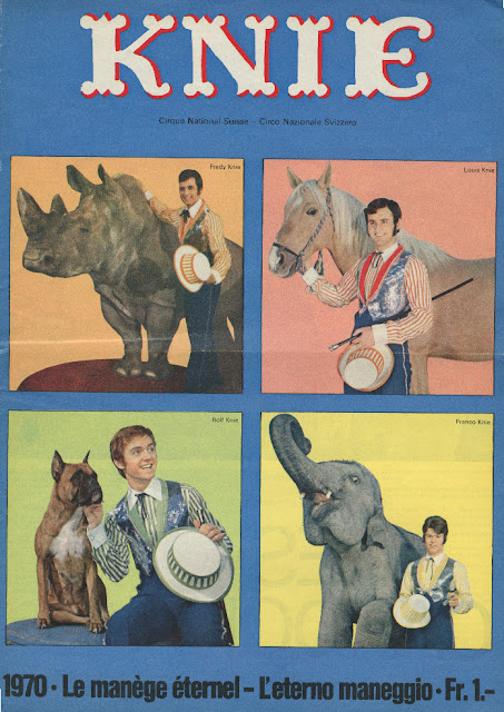 programme illustré du Cirque Knie 1970