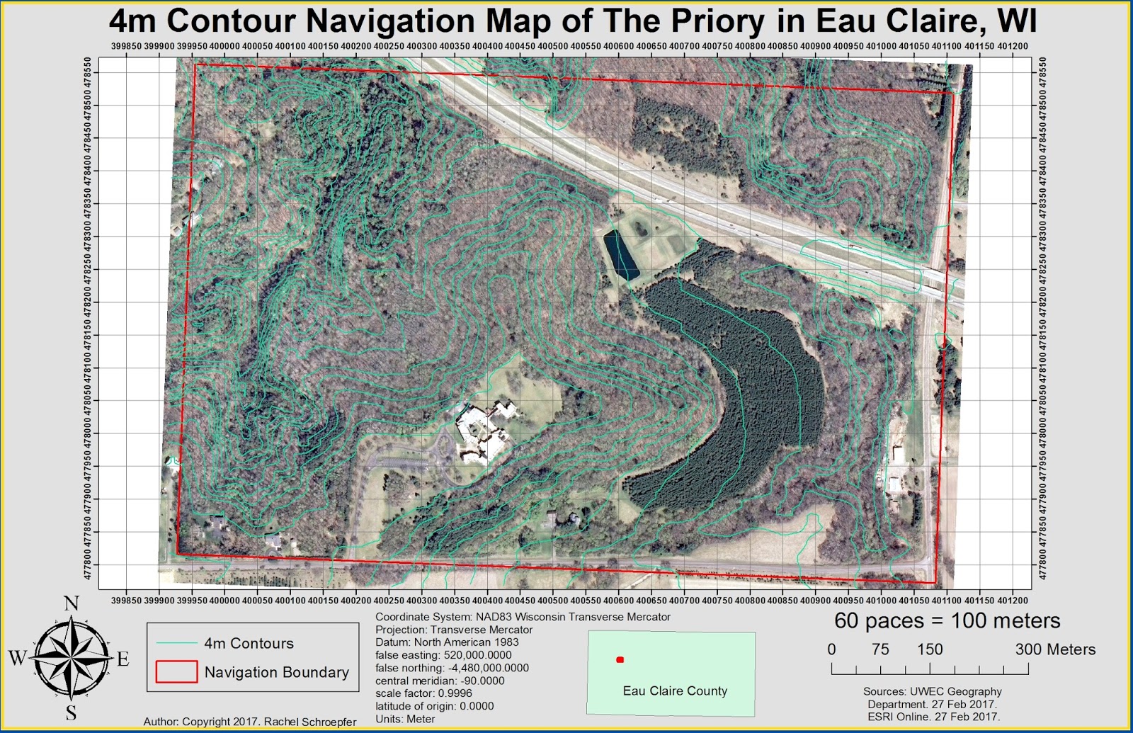 these are based on 4m changes in elevation a pace count is also included to help navigate distance better the grid is in 50 meter increments these are based on 4m changes in elevation a pace count is also included to help navigate distance better the grid is in 50 meter increments