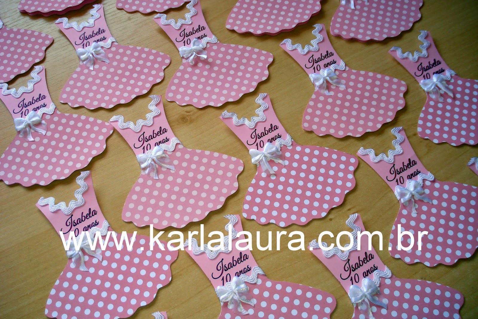 Convite de aniversário 10 anos Isabela - Novidade! - Karla Laura