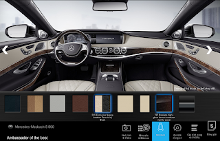Màu nội thất ốp gỗ Designo Sunburst Myrtle màu Nâu bóng Mercedes Maybach S600 2015 Nội thất Mercedes Maybach S600 2015 màu Vàng Porcelain / Đen (515)