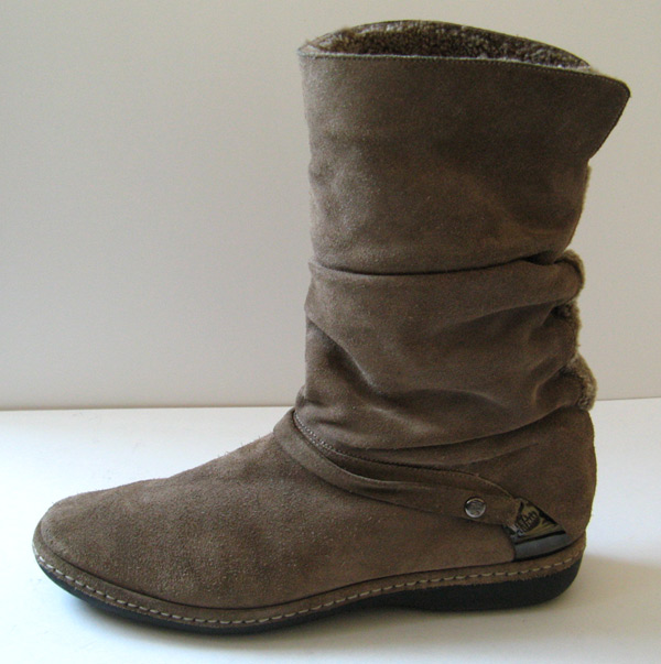 STUART WEITZMAN LAMBSKIN SUEDE SLOUCHY BROWN ANKLE BOOTS WOMENS SIZE 10