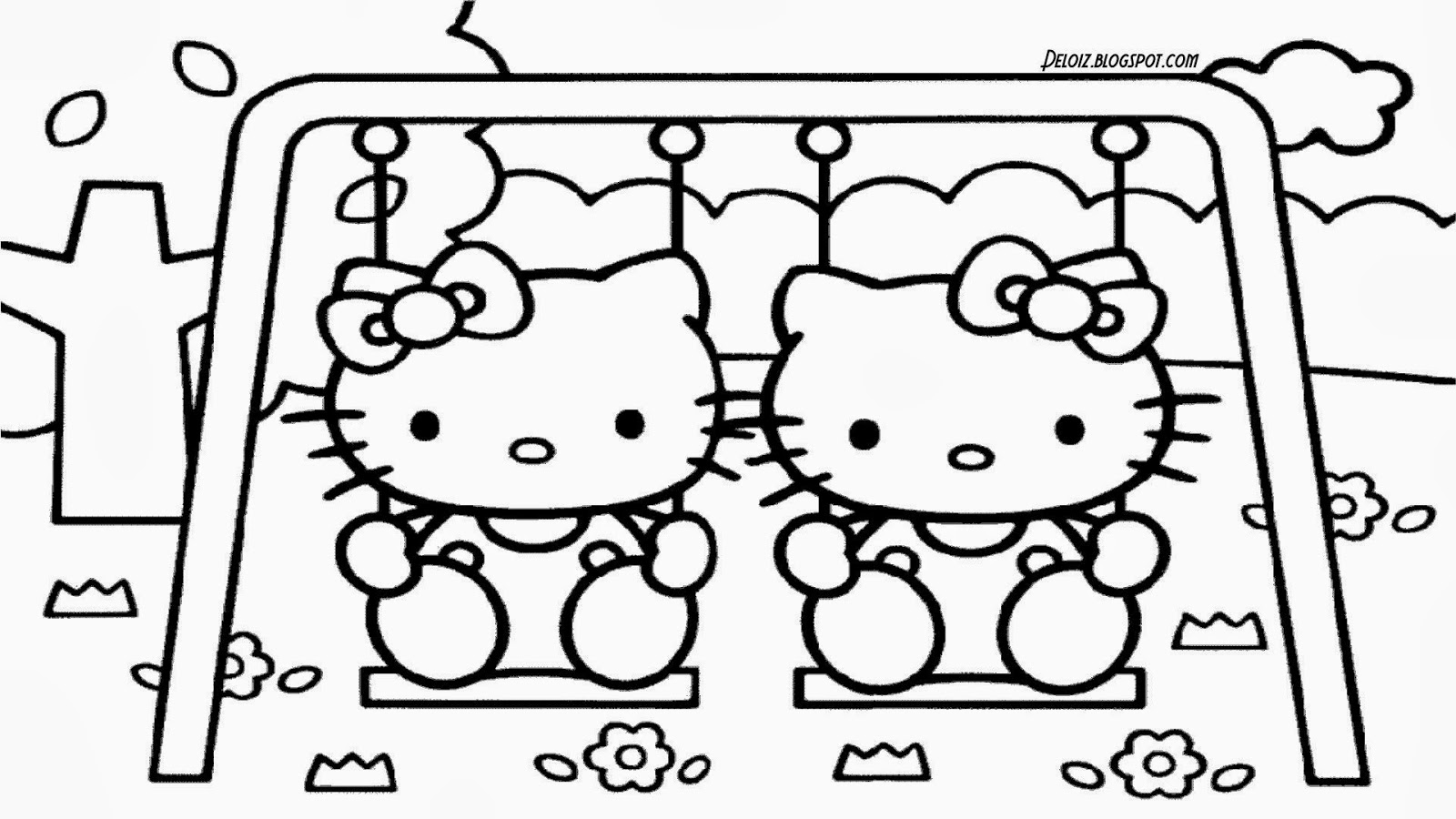 Mewarnai Hello Kitty Gambar Mewarnai  Holidays OO