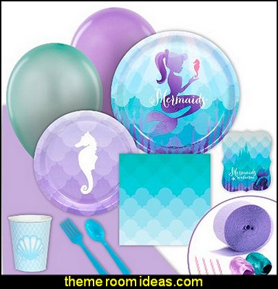Mermaids Under the Sea Party Supplies mermaid themed birthday party - ocean theme party decorations